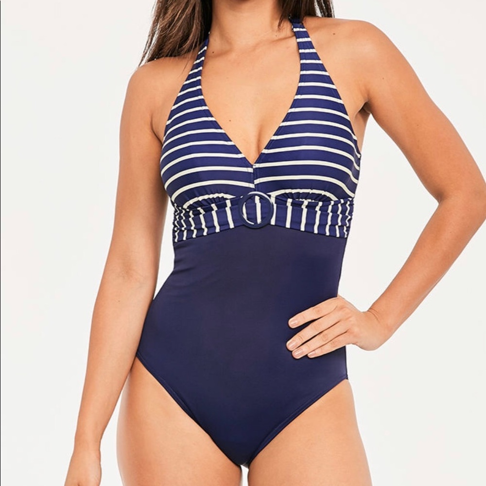 34D Figleaves Tailor Underwire Tummy Control Swim